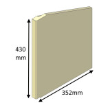 ASB14015B Parkray Vermiculite Right Side Brick  |  Aspect 14 Boiler (Eco)